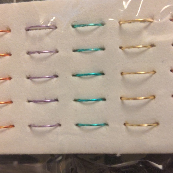 Multicolor Nose Hoop Piercing Jewelry NWT Multicolor 1.8mm Stainless Steal - Picture 8 of 12